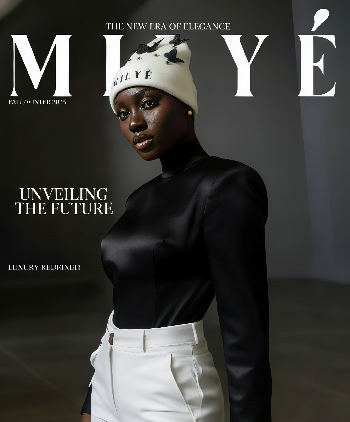 Milyé Noir Papillon Beanie