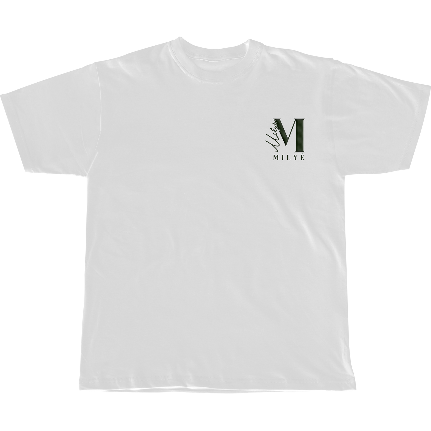 MILYE M Tee white colorway front view