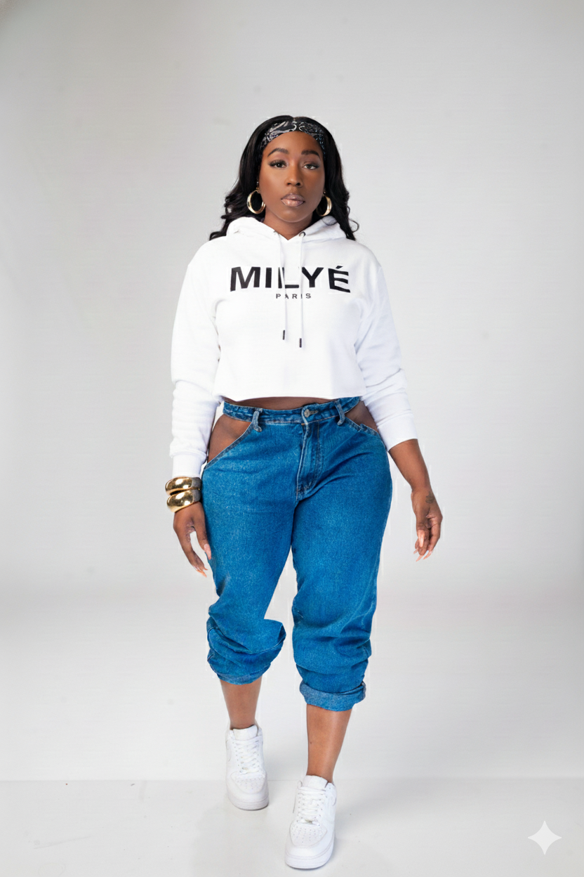 Milyé Paris White Hoodie
