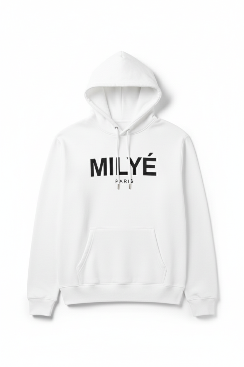 Milyé Paris White Hoodie
