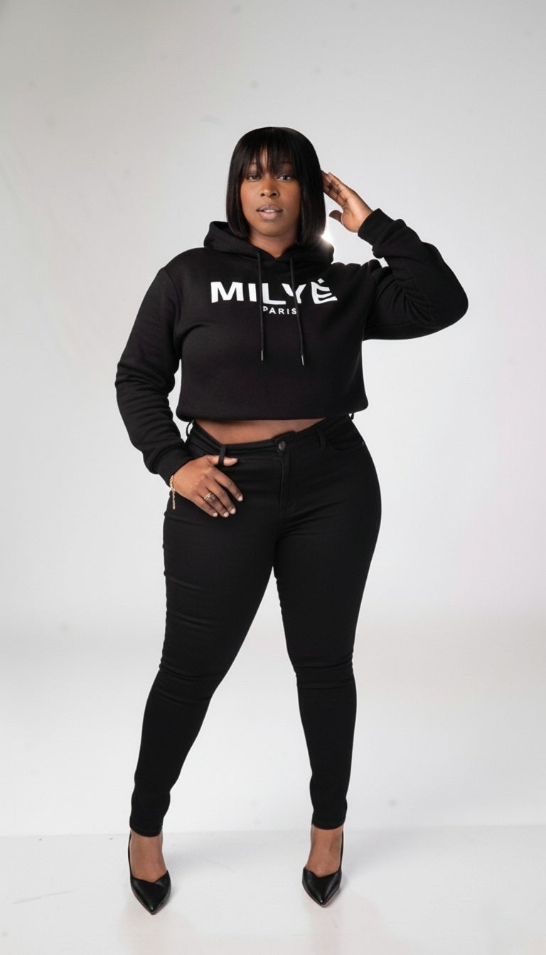 Milyé Paris Black. Hoodie