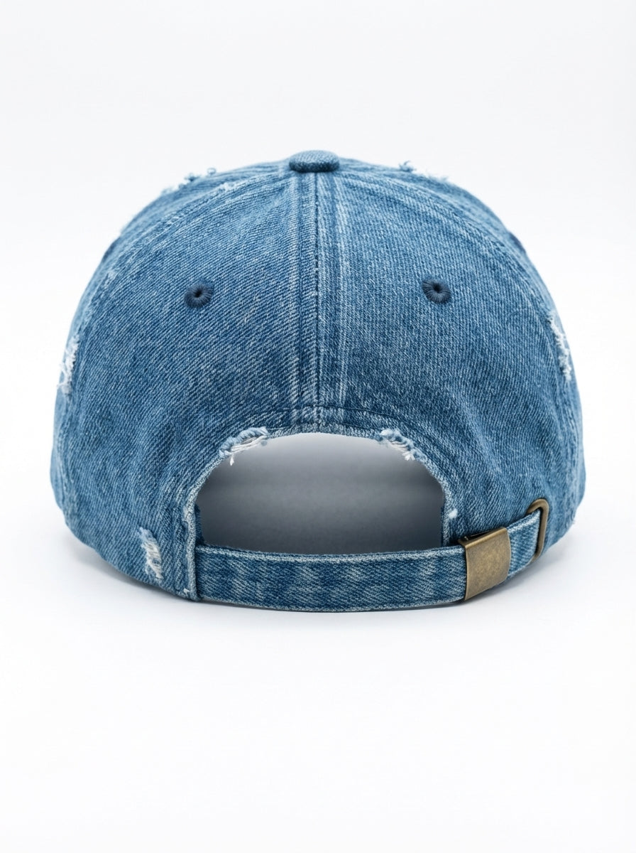 MILYÉ Vintage Distressed Denim Hat