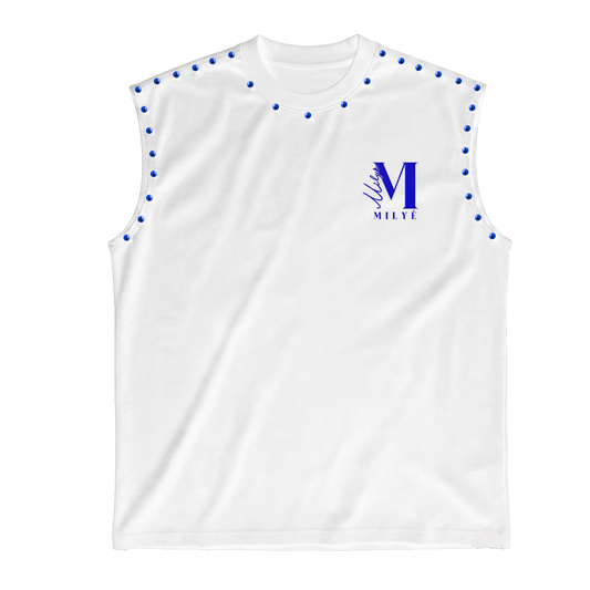 MILYÉ Crownline Bluewater Edition — blue spike sleeveless tee